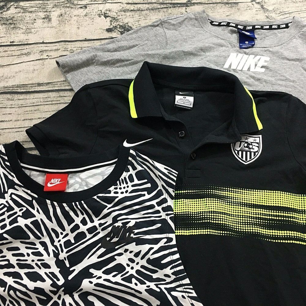 Nike Womens Tank Top Tee Polo Shirt Size M Medium‎ Soccer Swoosh Lot of 3